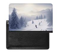 Porte-passeport - Accessoires de voyage - Moderne - Étanche - Avec emplacements pour cartes - Pour homme et femme, Ski d'hiver, Taille unique