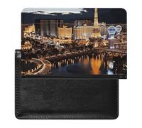 Porte-passeport - Accessoires de voyage - Motif ananas - Imperméable - Avec emplacements pour cartes - Pour homme et femme, Las Vegas Night View, Taille unique