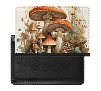 Porte-passeport - Accessoires de voyage - Motif champignon géant - Imperméable - Portefeuille de voyage avec emplacements pour cartes - Pour homme et femme, Champignon géant, Taille unique