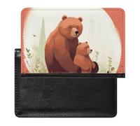Porte-passeport - Accessoires de voyage - Noir et blanc - Étanche - Avec emplacements pour cartes - Pour homme et femme, Bear Hug, Taille unique