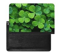 Porte-passeport, accessoires de voyage, nombreux trèfle vert, portefeuille de voyage imperméable avec emplacements pour cartes pour femmes et hommes, De nombreux trèfles verts., Taille unique