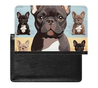 Porte-passeport - Accessoires de voyage - Orange - Monarque - Papillons - Imperméable - Avec emplacements pour cartes - Pour homme et femme, Chien bouledogue français mignon, Taille unique