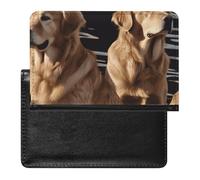 Porte-passeport - Accessoires de voyage - Orange - Monarque - Papillons - Imperméable - Avec emplacements pour cartes - Pour homme et femme, Golden Retrievers, Taille unique