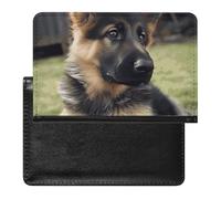 Porte-passeport - Accessoires de voyage - Orange - Monarque - Papillons - Imperméable - Avec emplacements pour cartes - Pour homme et femme, Chiot Berger Allemand, Taille unique