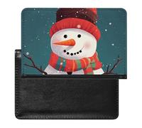 Porte-passeport - Accessoires de voyage - Phare - Voilier - Pieuvre - Imperméable - Portefeuille de voyage avec emplacements pour cartes - Pour homme et femme, Bonhomme de neige de Noël., Taille