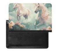 Porte-passeport - Accessoires de voyage - Phare - Voilier - Pieuvre - Imperméable - Portefeuille de voyage avec emplacements pour cartes - Pour homme et femme, Licornes., Taille unique