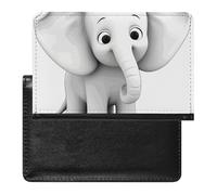 Porte-passeport - Accessoires de voyage - Plage tropicale - Vue sous-marine - Imperméable - Portefeuille de voyage avec emplacements pour cartes - Pour homme et femme, Éléphant blanc., Taille unique