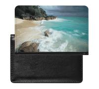Porte-passeport - Accessoires de voyage sereins côtiers - Portefeuille de voyage étanche avec emplacements pour cartes pour homme et femme, Serene Coastal, Taille unique