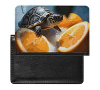 Porte-passeport - Accessoires de voyage - Tortues sortant des oranges - Imperméable - Portefeuille de voyage avec emplacements pour cartes - Pour homme et femme, Tortues sortant d'oranges, Taille