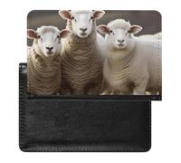 Porte-passeport - Accessoires de voyage - Trois pélicans - Étanche - Portefeuille de voyage avec emplacements pour cartes - Pour homme et femme, Moutons et agneaux., Taille unique