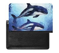 Porte-passeport - Accessoires de voyage - Voilier pirate pleine lune _ 78728436 - Portefeuille de voyage étanche avec emplacements pour cartes pour homme et femme, Orca Killer Whale., Taille unique