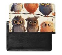Porte-passeport - Accessoires de voyage - Voilier pirate pleine lune _ 78728436 - Portefeuille de voyage étanche avec emplacements pour cartes pour homme et femme, Chouettes et oiseaux., Taille unique