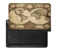 Porte-passeport avec carte du monde - Léger - Étanche - Pour homme