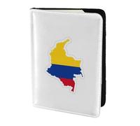 Porte-passeport avec drapeau de la Colombie, essentiels de voyage, cartes et passeport, taille adaptée à tous les passeports standard
