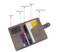 Porte-passeport avec fermeture éclair et boucle, protection for passeport, porte-cartes d'identité, porte-monnaie de voyage multifonctionnel, protection for passeport Protège-passeports(Wine red)