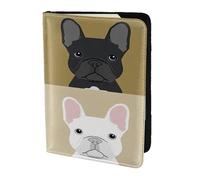 Porte-passeport avec impression bouledogue français, essentiels de voyage, cartes et passeport, taille adaptée à tous les passeports standard