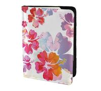 Porte-passeport avec impression de fleurs hawaïennes, essentiels de voyage, cartes et passeport, taille adaptée à tous les passeports standard
