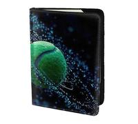 Porte-passeport avec impression de gouttes d'eau et de balles de tennis, essentiels de voyage, cartes et passeport, taille adaptée à tous les passeports standard