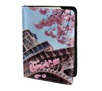 Porte-passeport avec impression de la Tour Eiffel de Paris - Essentiels de voyage - Portefeuille antivol pour cartes et passeports - Taille adaptée à tous les passeports standard