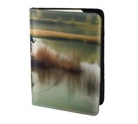 Porte-passeport avec impression de pêcheurs sur le lac de pêche, essentiels de voyage, cartes et passeport, taille adaptée à tous les passeports standard