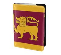 Porte-passeport avec impression drapeau du Sri Lanka - Essentiels de voyage - Portefeuille antivol pour cartes et passeports - Taille adaptée à tous les passeports standard