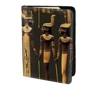 Porte-passeport avec impression hiéroglyphe égyptienne antique, essentiels de voyage, cartes et passeport, taille adaptée à tous les passeports standard