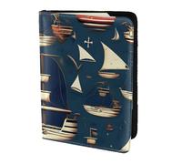 Porte-passeport avec impression sur le thème des pirates nautiques, essentiels de voyage, cartes et passeport, taille adaptée à tous les passeports standard