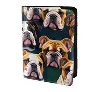 Porte-passeport avec imprimé bouledogue anglais, essentiels de voyage, cartes et passeport, taille adaptée à tous les passeports standard