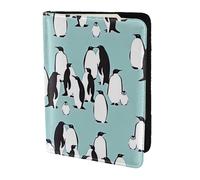 Porte-passeport avec imprimé pingouins mignons, essentiels de voyage, cartes et passeport, taille adaptée à tous les passeports standard