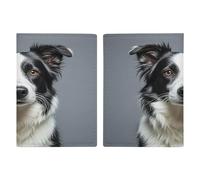 Porte-passeport Border Collie ultra fin en cuir synthétique pour documents de voyage compact de qualité supérieure pour passeport international américain pour homme et femme