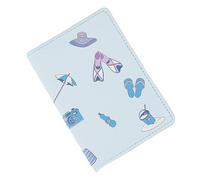 Porte-passeport, carte de crédit, billets, organiseur de documents imprimés pour passeport de voyage unisexe, accessoire de voyage tendance, Objet bleu clair, Beauté de masse