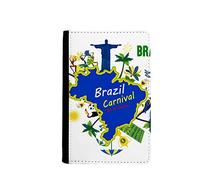 Porte-passeport de voyage avec carte du Brésil et carte du Brésil
