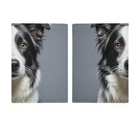Porte-passeport de voyage Border Collie avec emplacements pour cartes de crédit et fente pour carte d'embarquement pour voyage, carte d'identité familiale (20,3 x 13,7 cm)