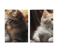 Porte-passeport de voyage Cat Kiss avec emplacements pour cartes de crédit et fente pour carte d'embarquement pour voyage, carte d'identité familiale (20,3 x 13,7 cm)