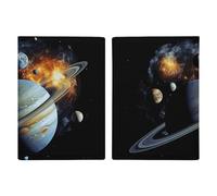 Porte-passeport de voyage en cuir imprimé Planet Jupiter pour voyage, documents, cadeaux de voyage, Planet Jupiter, 20.3x13.8cm