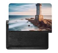 Porte-passeport de voyage étanche avec emplacements pour cartes pour homme et femme, Phare de plage, Taille unique