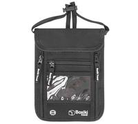 Porte-Passeport de Voyage RFID - Noir | Élégant et Sécurisé, Pochette à Argent avec Sangle Réglable pour Hommes et Femmes, Protège les Billets, Cartes de Crédit et Documents de Voyage en Sécurité.