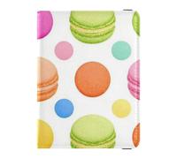 Porte-passeport décoratif en cuir à pois bleu pêche tendance pour voyage femme documents de voyage organisateur protecteur passeport couverture imperméable, Cookie bleu pêche à pois tendance, 1 size