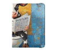Porte-passeport décoratif en cuir de vache blanche avec motif de dessin animé mignon pour lire des journaux, organiseur de documents de voyage, porte-passeport, porte-passeport, étanche, Dessin animé