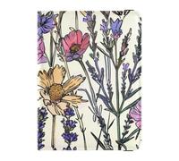 Porte-passeport en cuir coloré Lavande Jardin Porte-passeport Portefeuille Badge ID Vaccin Card Holder Portefeuille Portefeuille Ultra fin, Un jardin de lavande coloré, 1 size