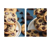 Porte-passeport en cuir coloré pour passeport, notes de musique colorées, portefeuille de voyage pour les voyages d'affaires, cadeaux de voyage, Biscuits Nourriture Pépites de chocolat Biscuits