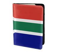 Porte-passeport en cuir de vache imprimé drapeau sud-africain, couverture de passeport, étui de carte de voyage pour homme et femme, protecteur de documents, noir, One Size
