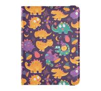 Porte-passeport en cuir imperméable avec motif dinosaure mignon et monstres d'Halloween pour voyage d'affaires en famille