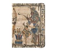 Porte-passeport en cuir parchemin de l'Égypte antique pour voyage sécurisé pour l'argent et les cartes pour documents de voyage en famille