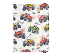 Porte-passeport en cuir pour homme Motif monstres aquarelle
