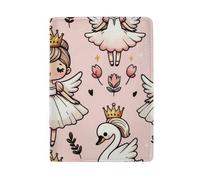 Porte-passeport en cuir pour homme Motif tête de vache Highland, Cygnes et anges mignons