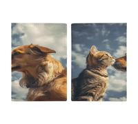 Porte-passeport en cuir synthétique ultra fin pour chien et chat - Organiseur de documents de voyage compact de qualité supérieure - Housse de protection pour passeport international américain pour