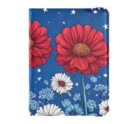 Porte-passeport en cuir ultra fin pour femme Motif bleuet du 4 juillet, dessin animé bleuet 4th of juillet Independence Day, 1 size