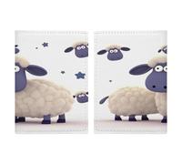 Porte-passeport en forme de mouton ultra fin en cuir synthétique compact de qualité supérieure pour passeport international américain pour homme et femme