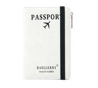 Porte-passeport en polyuréthane pour rester organisé et protégé pendant vos voyages, Beige et gris., Beauté de masse